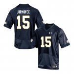 Notre Dame Fighting Irish Men's Phil Jurkovec #15 Navy Under Armour Authentic Stitched College NCAA Football Jersey UKO3499OR